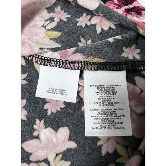 Black Label By Evan-Picone Floral Print Top Size L - Picture 6 of 7